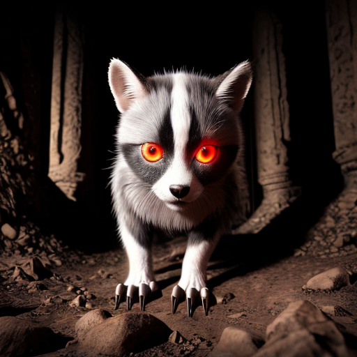 The Ashen Scurrier is a small, nimble creature covered in gray, dusty fur, with sharp claws and glowing red eyes that pierce through the darkness. It moves silently and swiftly, hunting for any scraps of food or unsuspecting prey in the desolate landscape of the Ashen Earth.