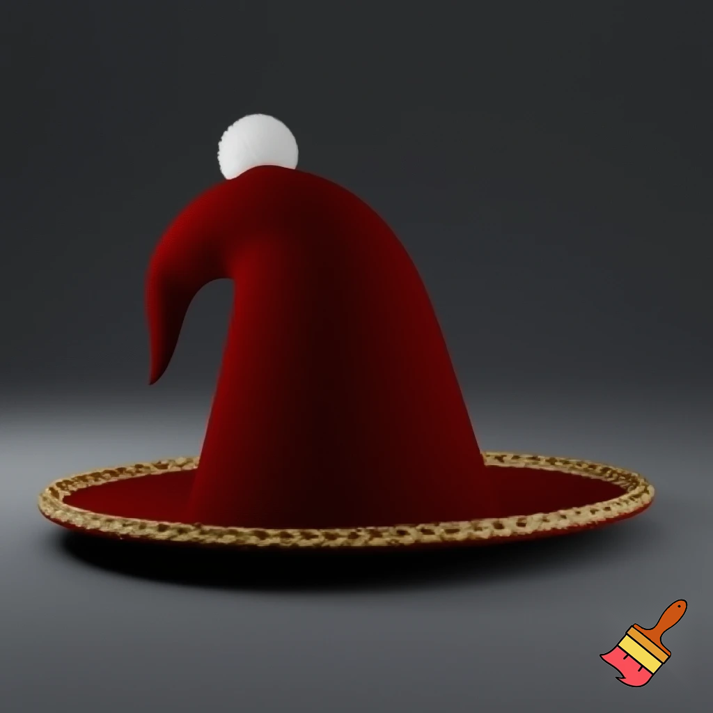 A wizard Christmas hat read the correct colour