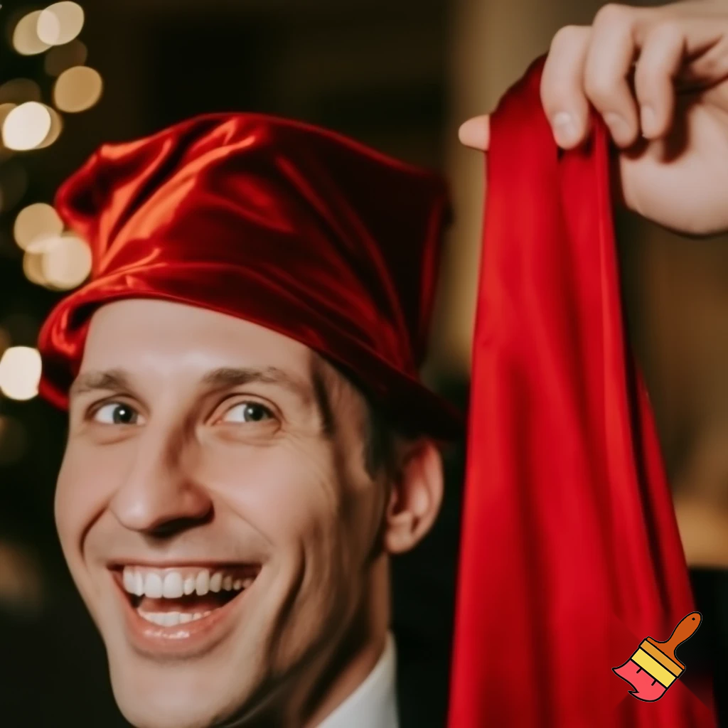 Magicians a real magician Christmas hat a happy one