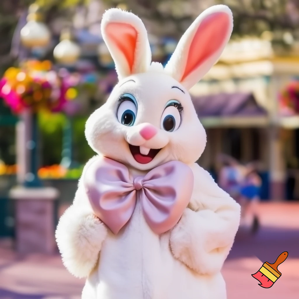 Easter bunny mascot Disneyland costume