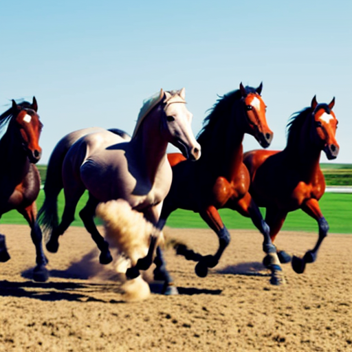 生成一副八马飞奔图