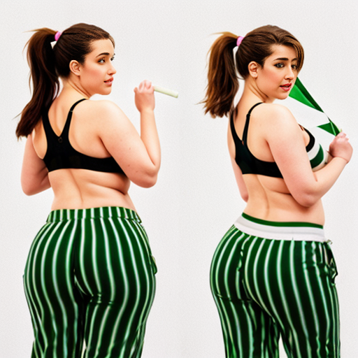 90's disney's 2d aladdin style comic black background and panels of 
Panel 1 a curvy figure two headed woman with brown hair and black striped haired ponytail and with green skin barefoot with green and white striped harem pants and pink and white striped bra marching towards viewer. 
Panel 2 then the curvy figure two headed woman with brown hair  black striped haired ponytail and with green skin barefoot with green and white striped harem pants and pink and white striped bra both looked at each other while marching towards.
Panel 3 then curvy figure two headed woman with brown black striped haired ponytail and with green skin barefoot with green and white striped harem pants and pink and white striped bra looked at viewer. 
Panel 4 then the curvy figure two headed woman with  brown hair and l black striped haired ponytail and with green skin barefoot with green and white striped harem pants and pink and white striped bra kissed the viewer while marching. 
Panel 5 then the curvy figure two headed woman with brown hair black striped haired ponytail and with green skin barefoot with green and white striped harem pants and pink and white striped bra turns around and turns around and revealing to the viewer a yellow triangle shaped stitch patch was on the middle of her butt of her green and white striped harem pants. 
Panel 6 then curvy figure two headed woman with brown hair and black striped haired ponytail and with green skin barefoot with green and white striped harem pants and pink and white striped bra shakes her butt with the yellow triangle shaped Stitch patch on her big butt.  