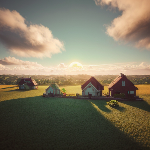 liminal space, dreamcore Whimsical, dreamlike aerial view of rolling green hills dotted with small houses, dramatic cumulus clouds illuminated by golden hour sunlight, Studio Ghibli inspired, painterly, soft focus, vibrant emerald greens and pastel sunset hues, serene atmosphere, cinematic wide shot, high detail, octane render --ar 9:16 --v 6 --style raw