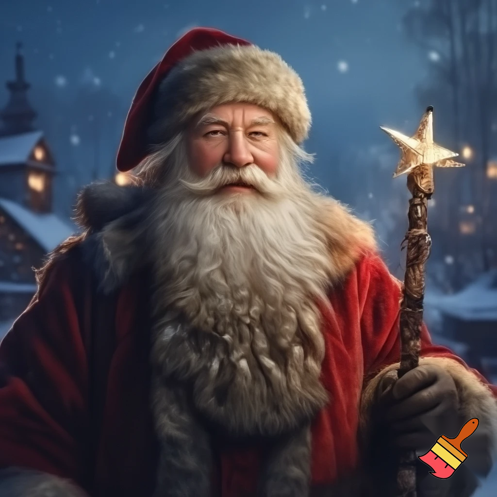 Santa Claus, Russia walking stick star the real person
