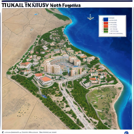 An official image of the Turkish Republic of Northern Cyprus in 2030 with forecast (not official), and surely with buildings