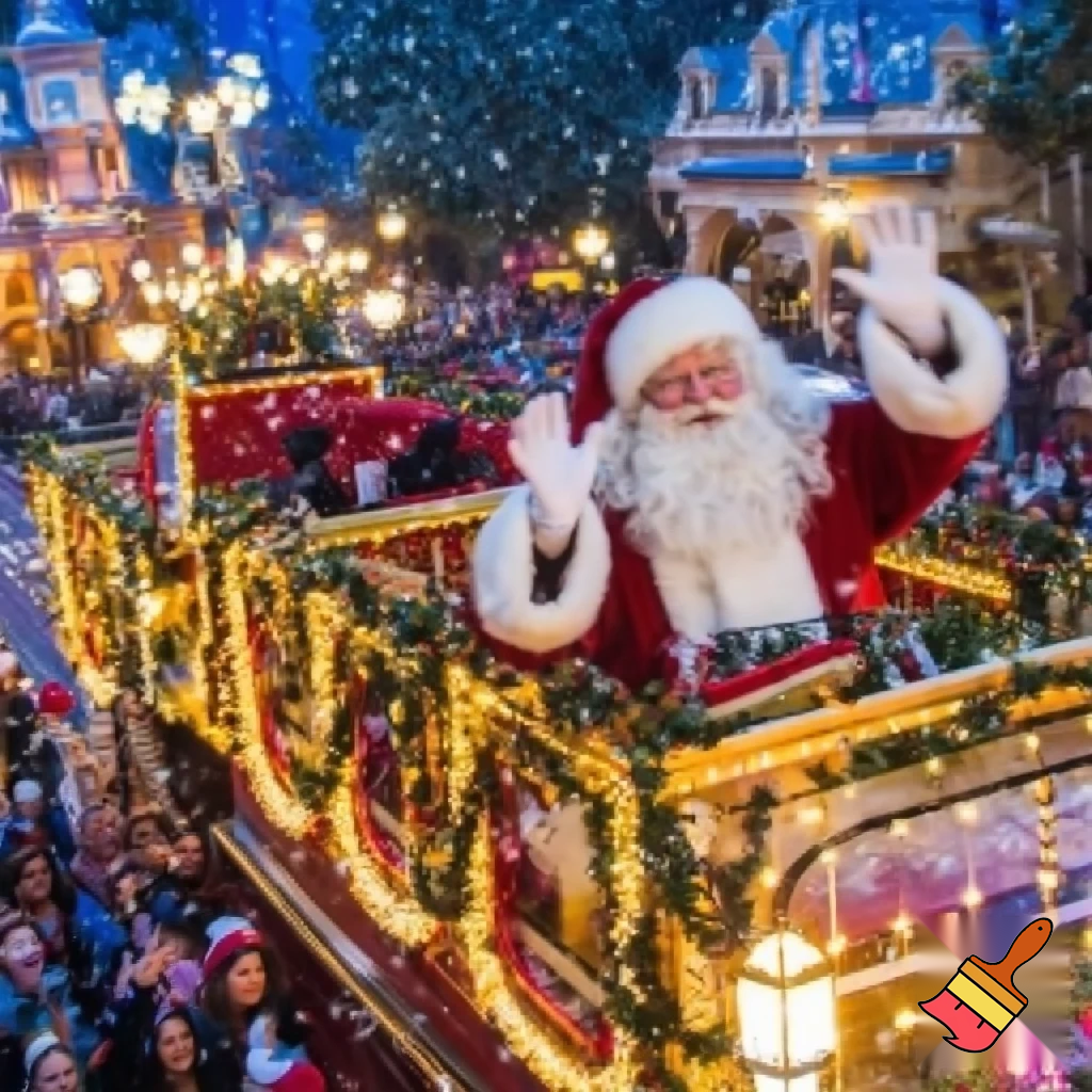 Santa Claus, France parade Paris Disneyland