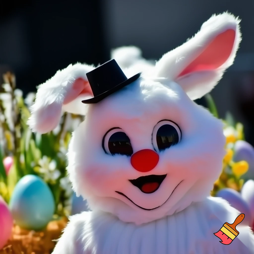 Easter bunny mascot costume top hat Easter bunny mascot costume top hat