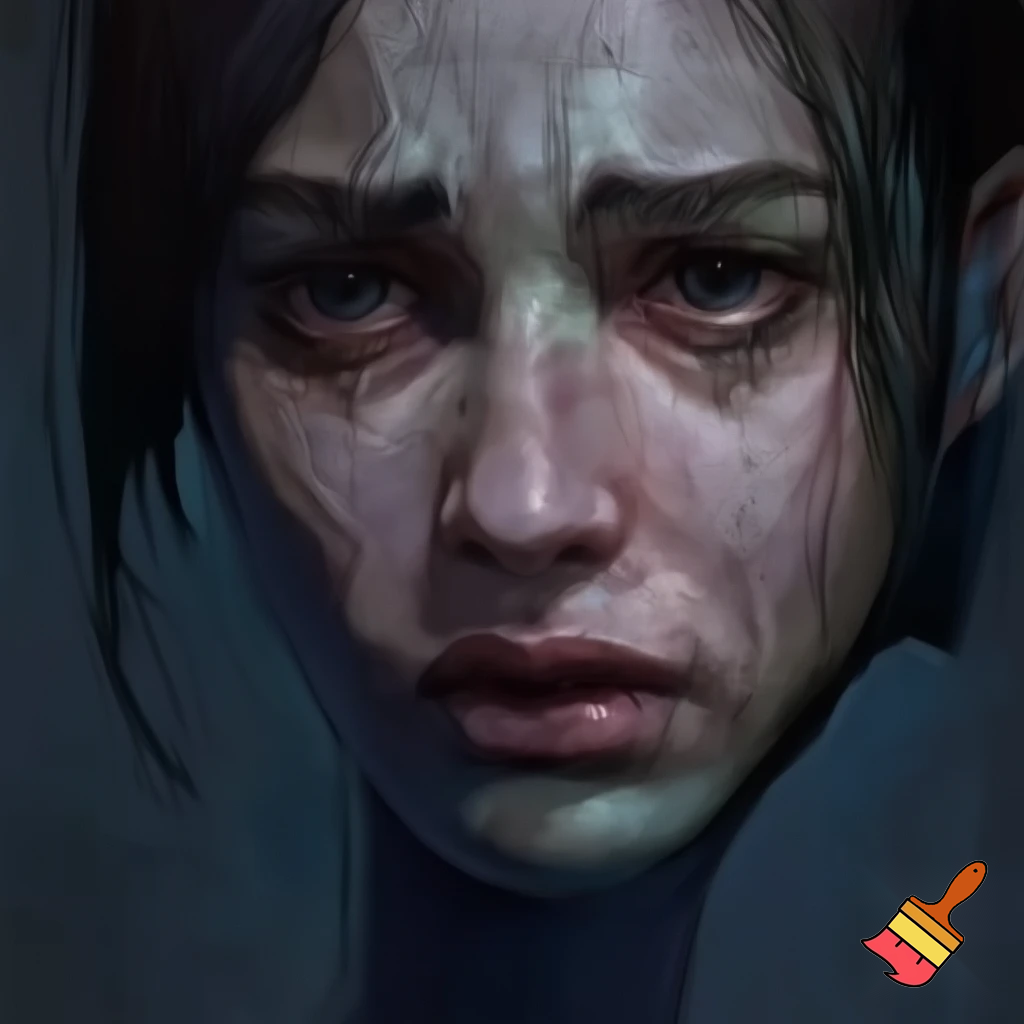 bleak depressed face