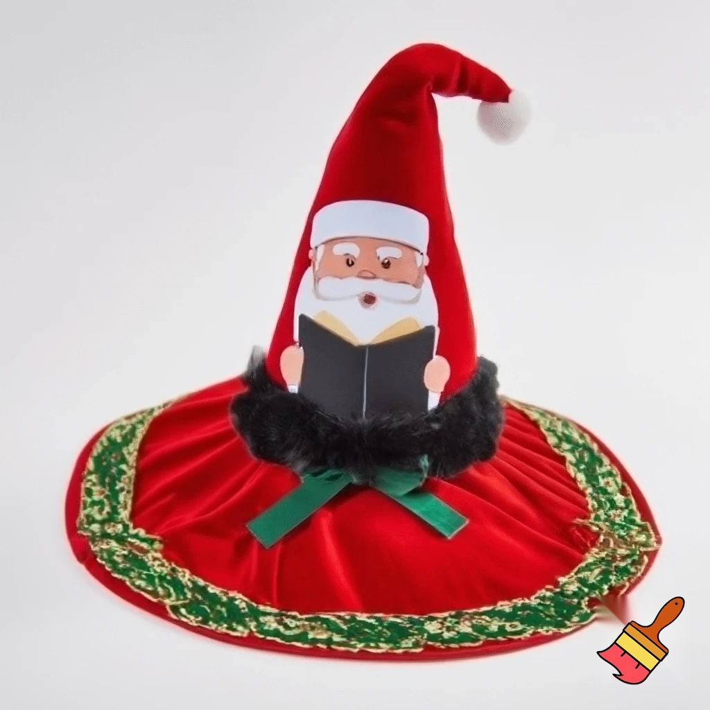 Christmas wizard hat read velvet Santa Claus hat