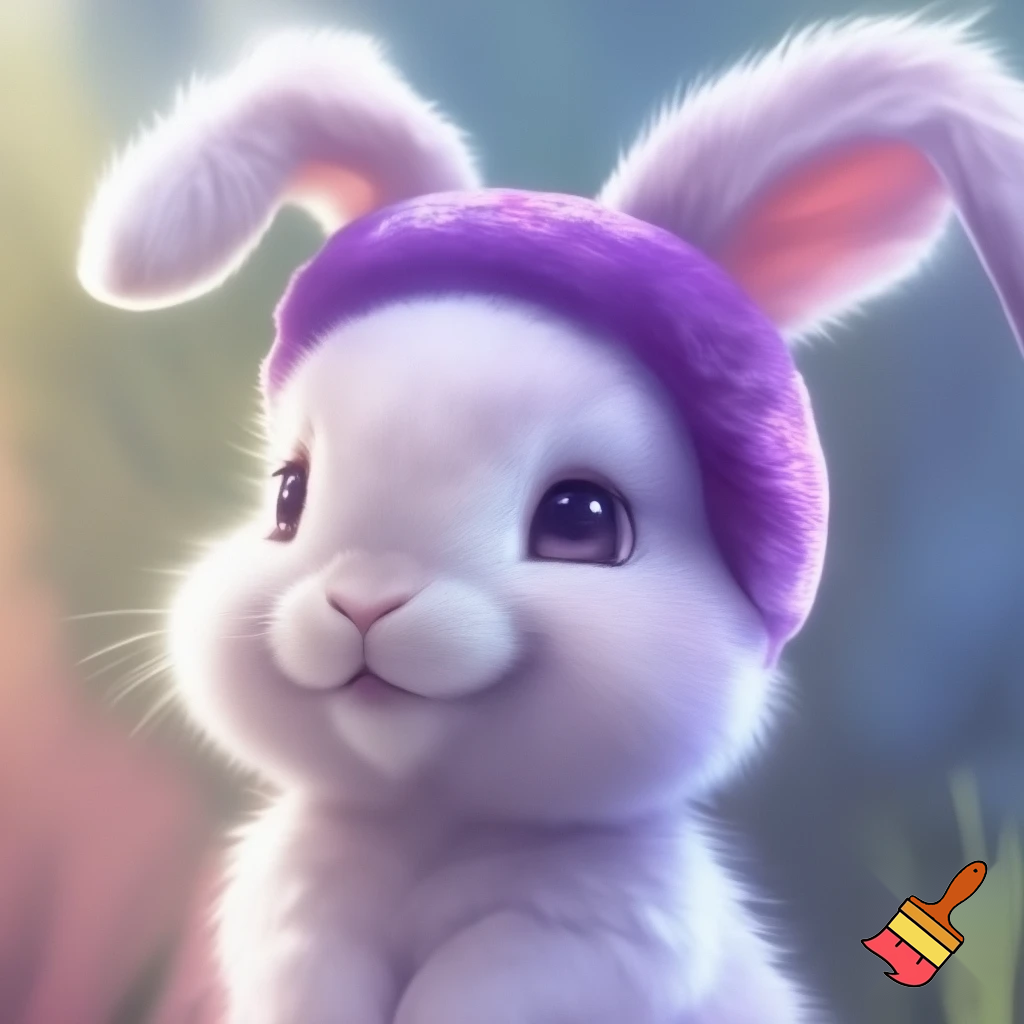 Easter bunny headband velvet Easter bunny, bunny ears, purple and white