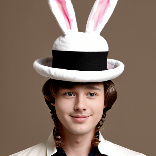 Easter bunny top hat, top hat, Easter bunny ears top hat