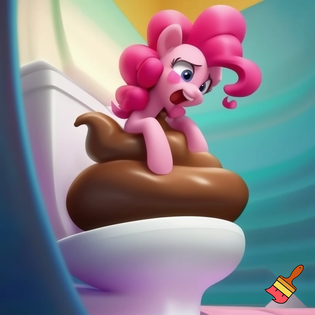  Pinkie pie toilet on poop 