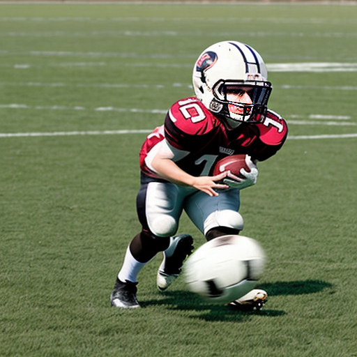 animal playing football
