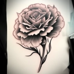 january birth flower tattoo
