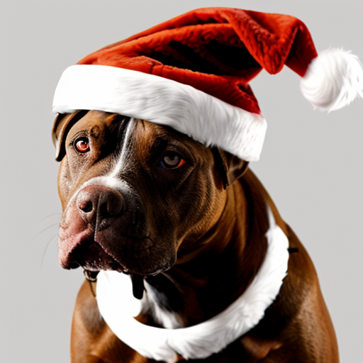 Russia, Santa Claus walking sticks star real Santa Claus people a real pitbull