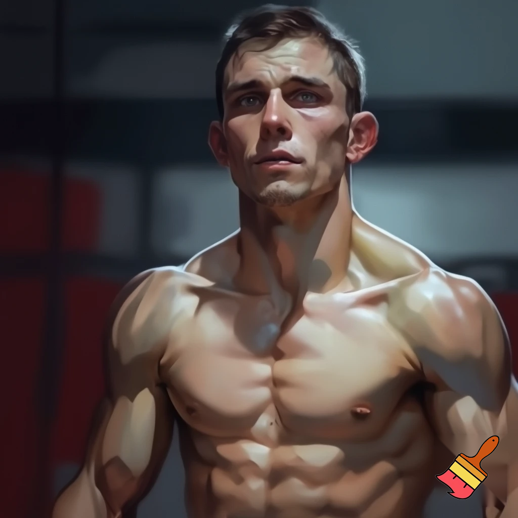 A mixed martial artist who has gone down two weight classes for a fight. His cheeks are sunken and his ribs are visible and his muscles stand out alarmingly. Nonetheless, he stands tall and steady. His eyes are watery blue, his hair is brown and his ears stick out. For once in his life, he is ready to win.