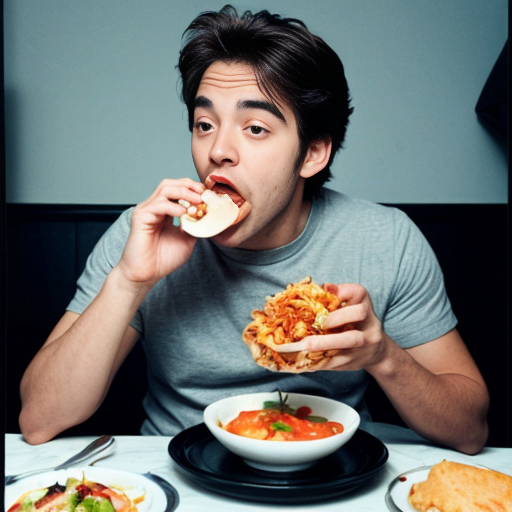 a famous person eating