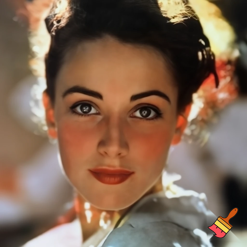 award winning portrait of a fragile woman with immaculate features, captivating eyes looks straight at the camera, perfectly radiant, painted by Norman Rockwell