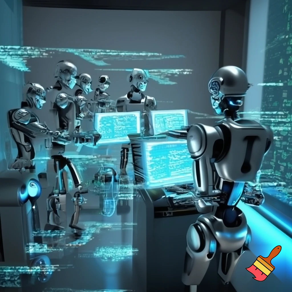 SOME ROBOTS ARE TEACHİNG COD ON CODROOM
