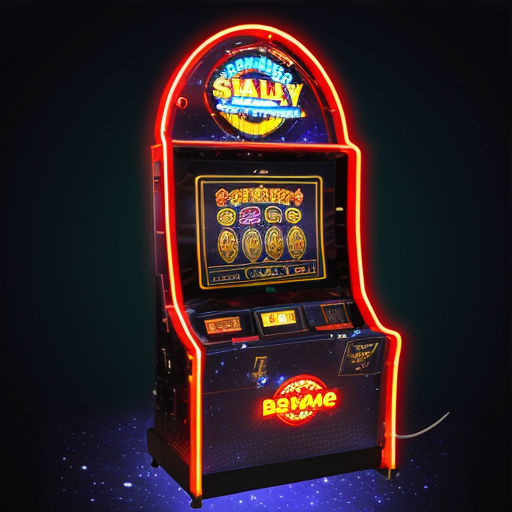 "Galactic Slot", a futuristic sci‑fi slot machine designed for a spaceship casino. Sleek metallic frame, holographic reels, neon lights, glowing symbols, advanced digital interface, clean and modern sci‑fi style, blue and purple illumination, high‑detail design. No background, transparent PNG style, isolated object, centered, perfect for game UI.