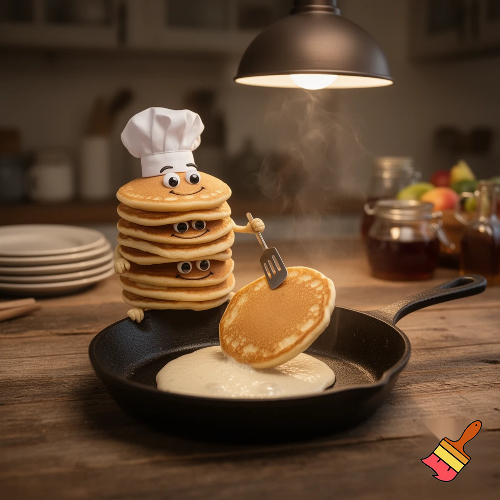 Pancakes cooking pancakes
