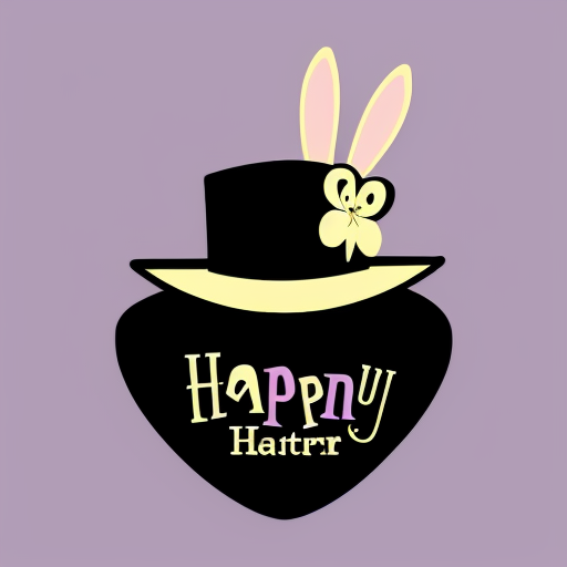 Easter bunny top hat purple and gold