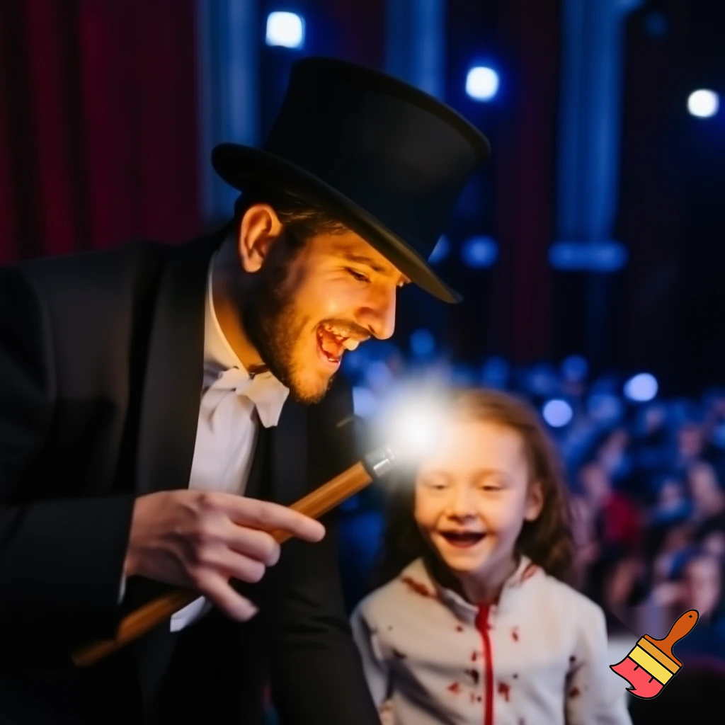 Magic magic Christmas magician an adult kid an adult kid wand magic wand