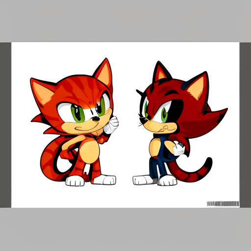 red sonic red tails monsterhunter red felyne cat and red klonoa