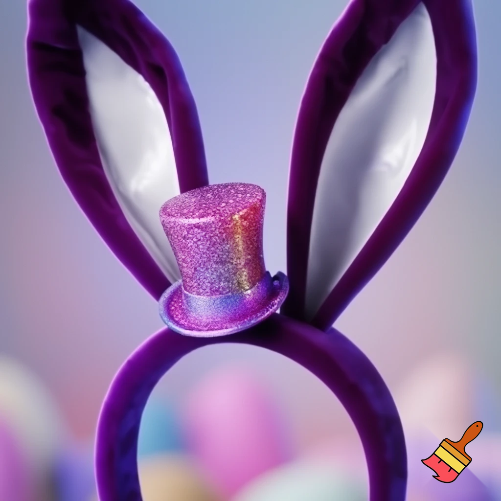 Easter bunny headband velvet Easter bunny, bunny ears, purple and white bunny velvet headband Easter bunny ear top hat ear headband glitter top hat velvet Disneyland top hat pink, purple and pink