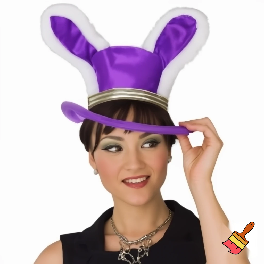 Easter bunny top hat headband, purple and white gold and silver top hat black purple dark purple special hat in delicate purple white, purple and white