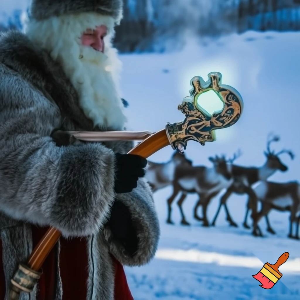 Russian Santa Claus walking stick with with t reindeers magic walking stick a plastic plastic