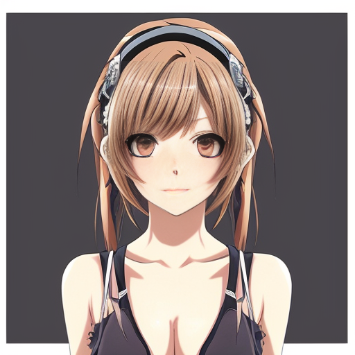 A girl by anime style
