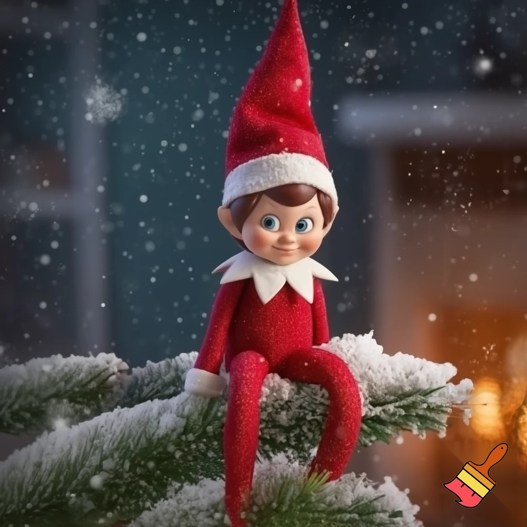 Elf on the shelf Santa Claus hat velvet