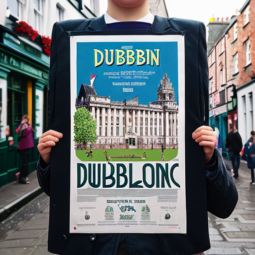 a poster about a school trip to dublin, ireland
