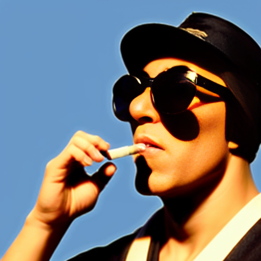 master oogway. smoking a cig with pixelated. sunglasses on