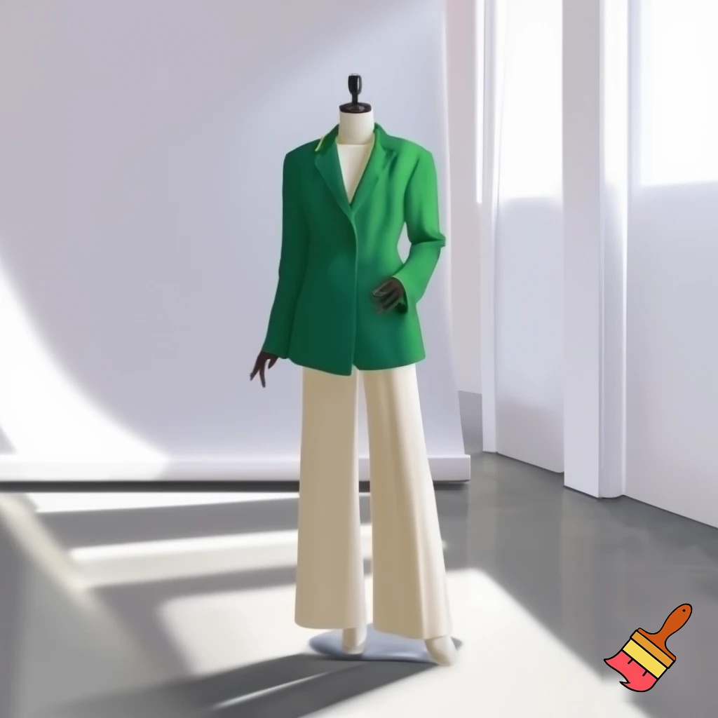 A stylish outfit on a mannequin in a bright studio