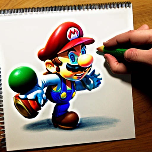 Draw super mario