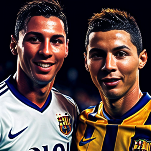 messi with ronaldo