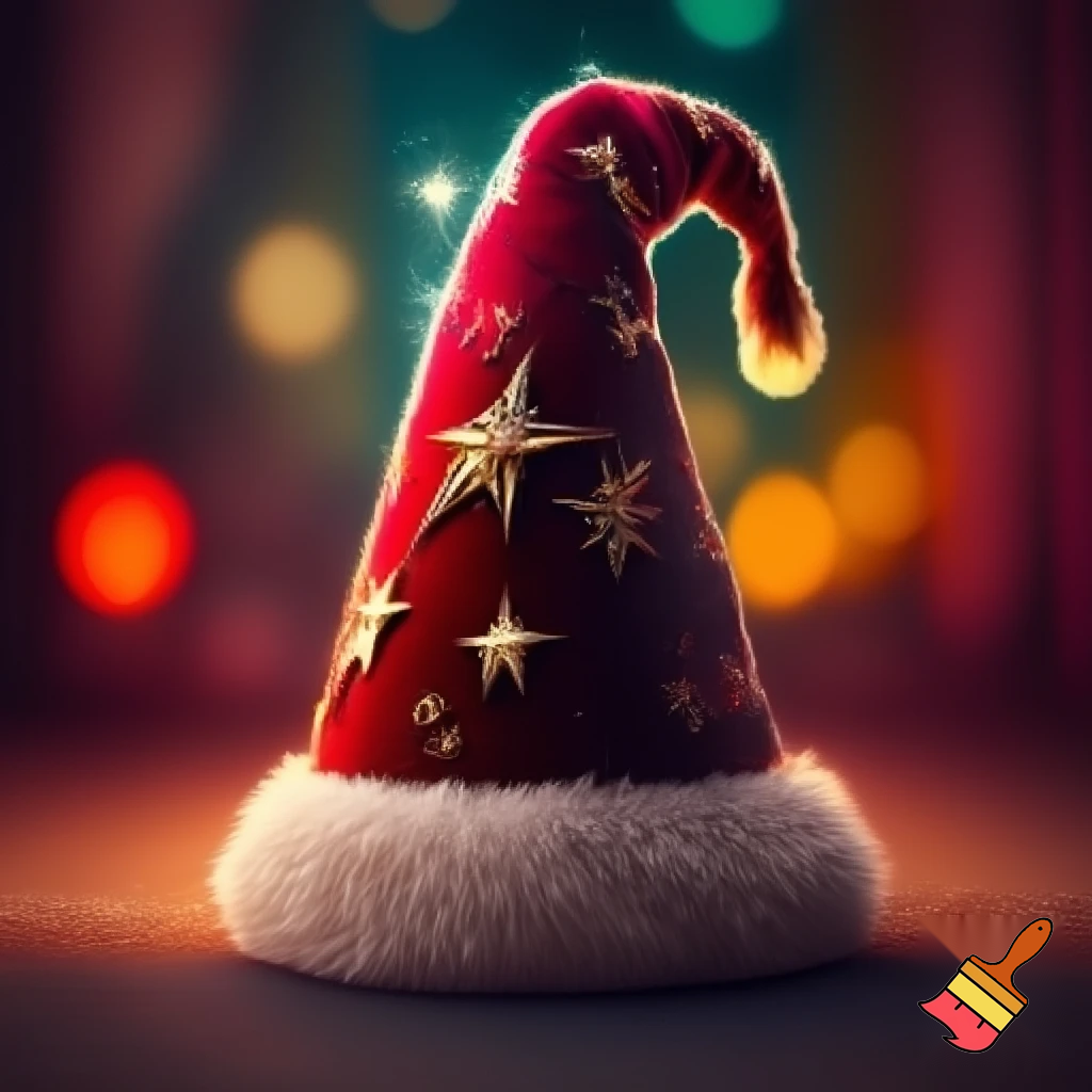 Christmas wizard hat stars and means read