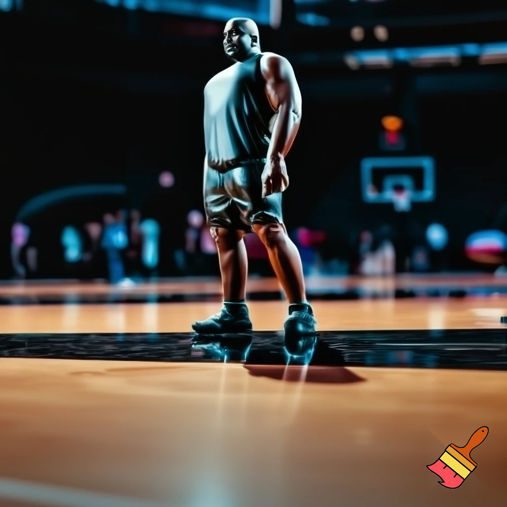 shaquille Oneal with charlie  kirks  face
