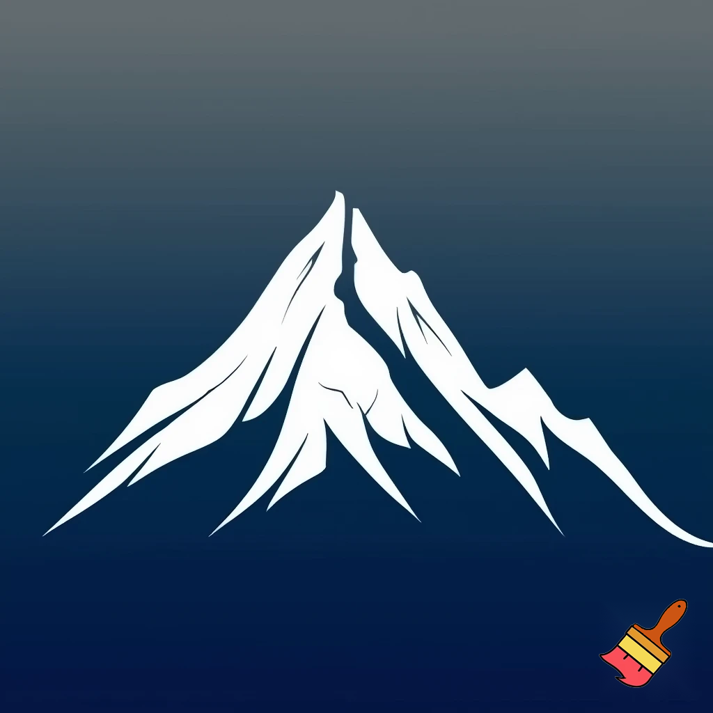 single icon of mountain 