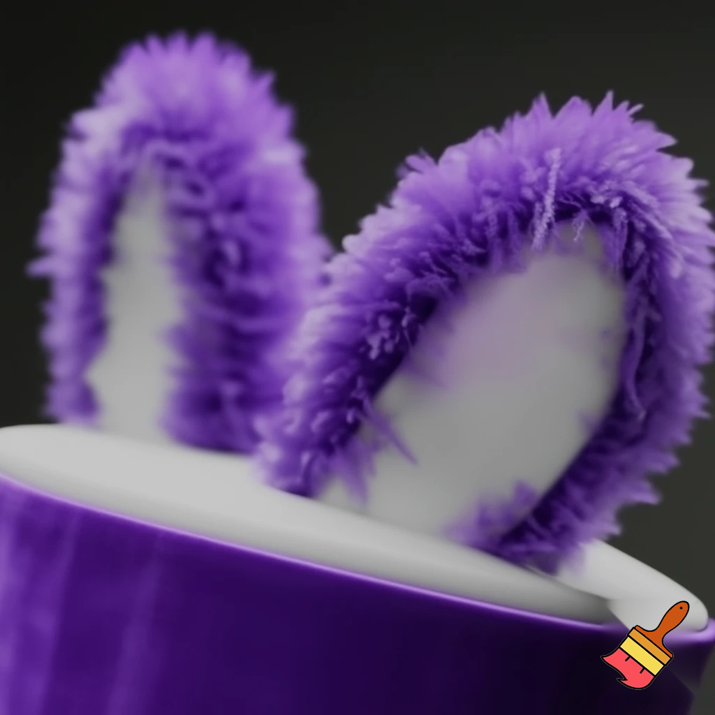 Easter top hat with headband, Easter bunny ears, purple and white velvet and fabric purple and white