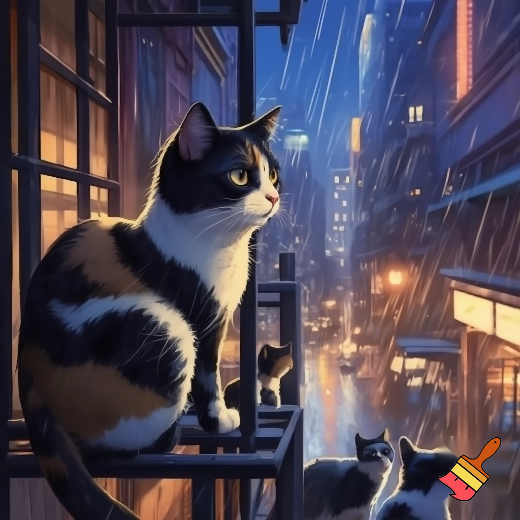Cats in city