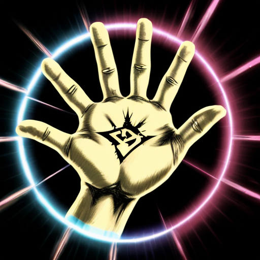 a yu-gi-oh style hand coming out of the portal