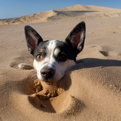 Lily loud buried in sand up to her neck only her head sticking out