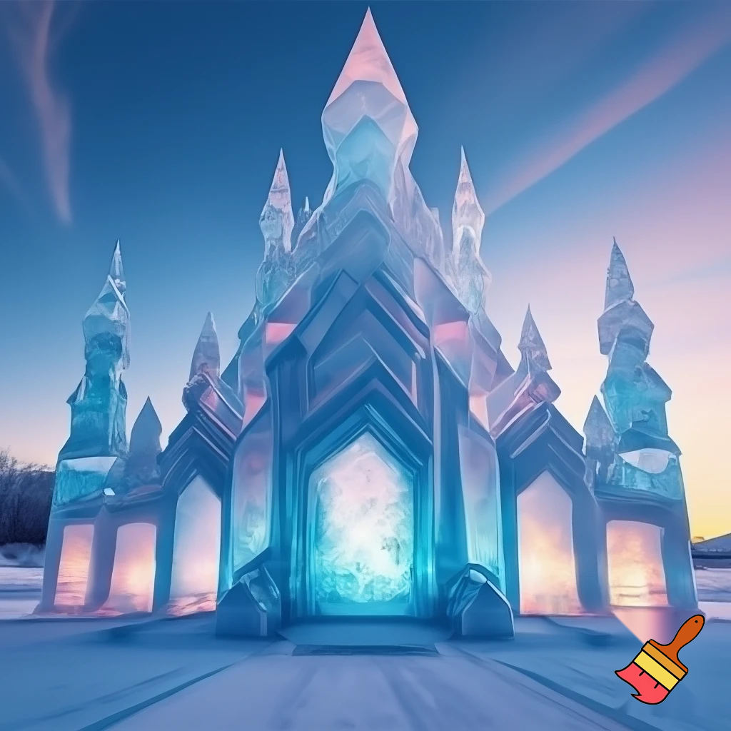  рисунок   фантастического рождественского сооружения: , «Ледяной дворец с идеальными геометрическими формами» 
•	Критерии: Сложность геометрии, оригинальность идеи, качество проработки деталей, строительная логичность
