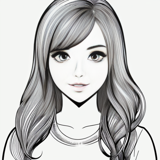 fait la en noir et blanc et plus style manga c une fille cheuveux long et tres 
ebourife 

