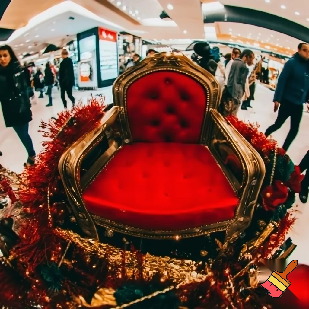 Santa Claus shopping Centre with Santa Claus chair at the shopping🎄🎄🎄🎄