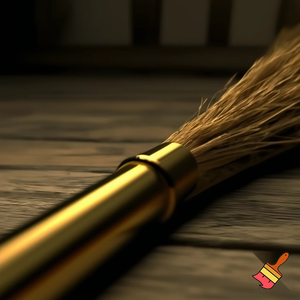 Brew stick a gold broomstick a metal one