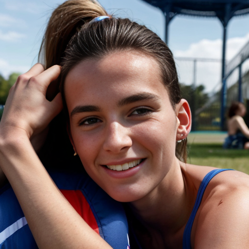 Goretzka showing body and Vanessa showing body at the park